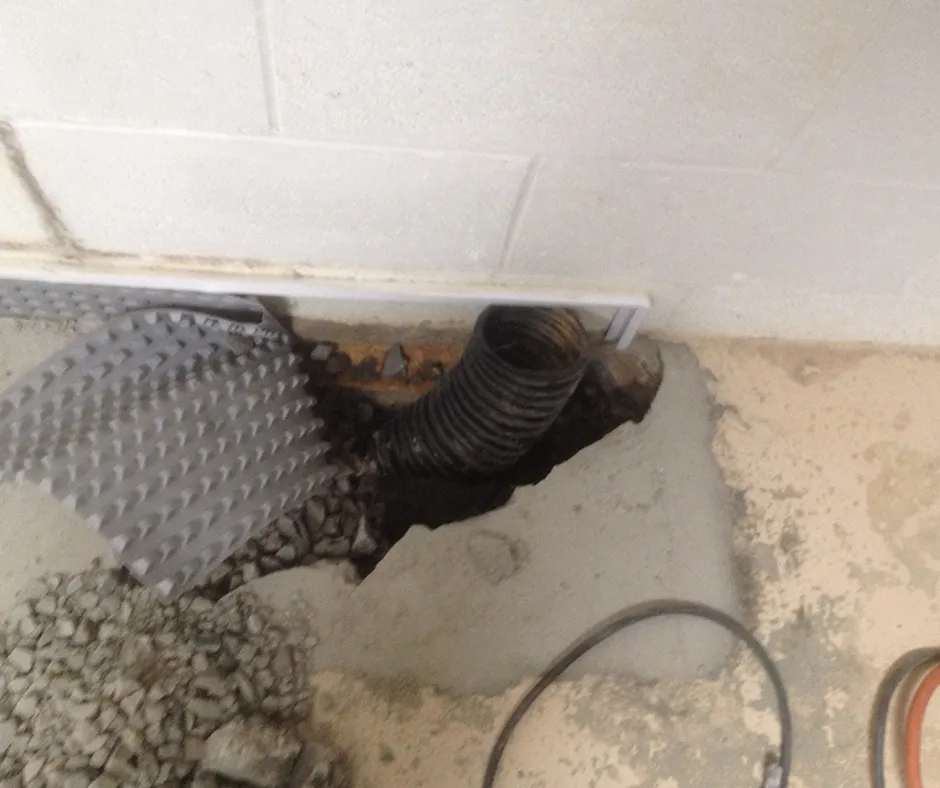 Connecting Drainage for Basement Waterproofing in Philadelphia