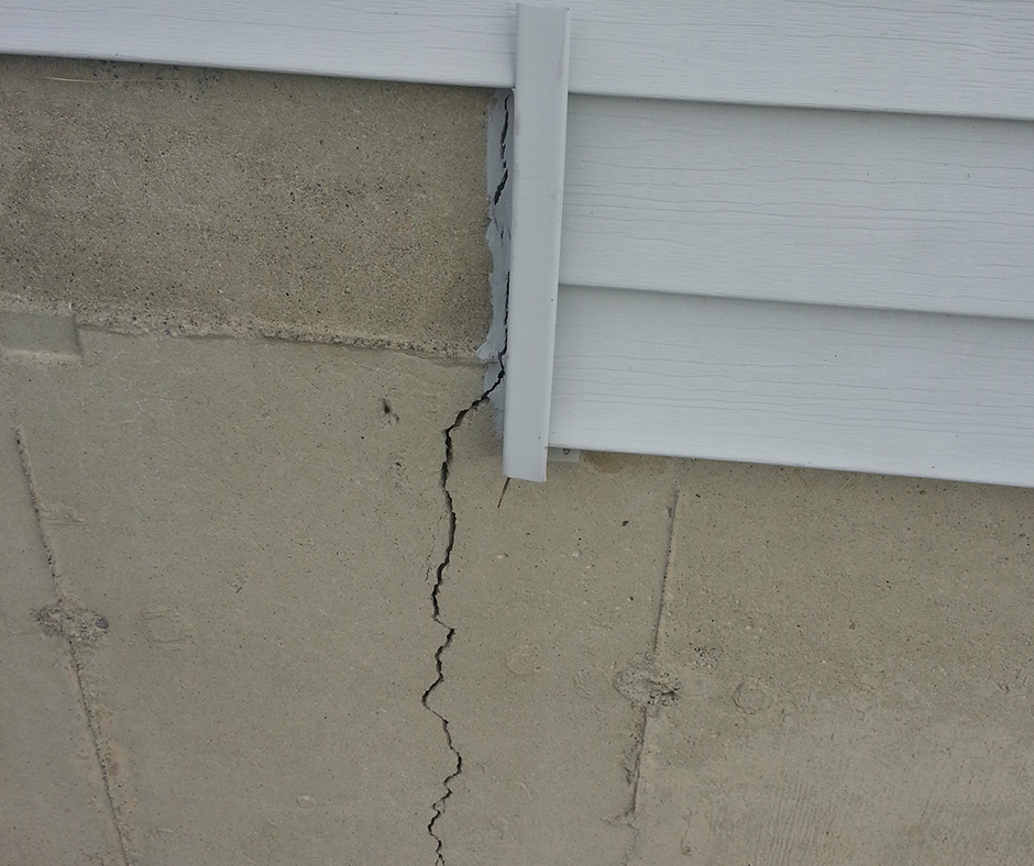 Exterior Foundation Crack Requiring Immediate Basement Crack Repair in Philadelphia