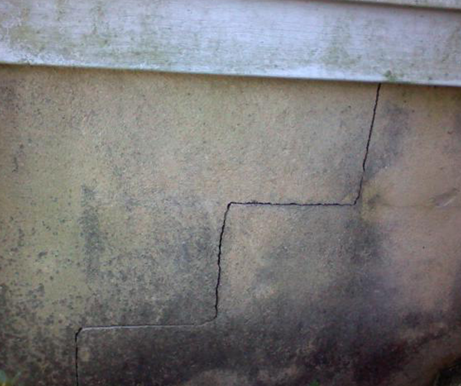 Exterior Wall Crack Indicating Basement Crack Repair Needed in Philadelphia Exterior Wall Crack Indicating Basement Crack Repair Needed in Philadelphia