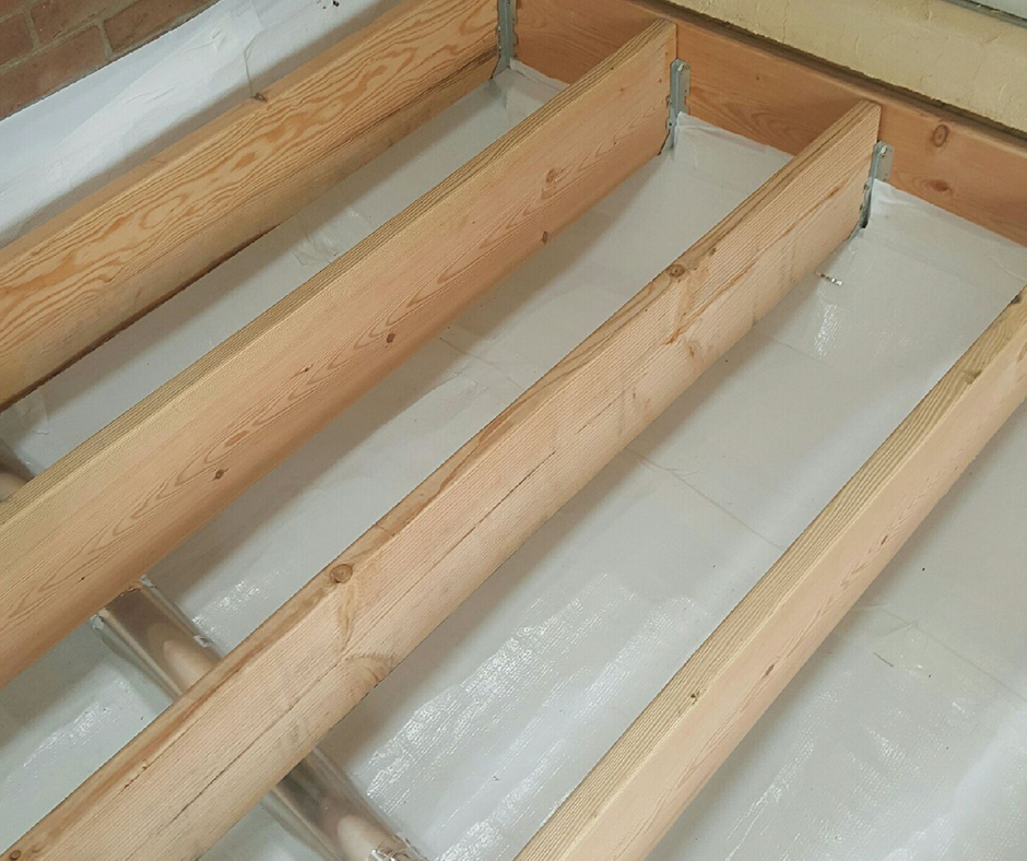 Floor Joists in Crawl Space Encapsulation Project, Philadelphia