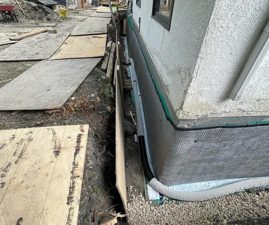 Foundation Waterproofing with Drainage System in Philadelphia